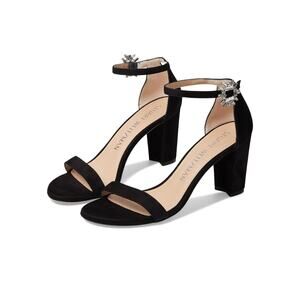 Stuart Weitzman Nearlynude Crystal Nova Sandal Black/Clear 9.5 B